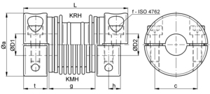 JAKOB Antriebstechnik 联轴器 KPH /KMH /KRH系列 - KRH200